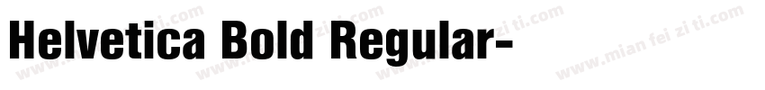 Helvetica Bold Regular字体转换